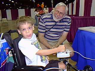 Picture of Joystick (&
        Mouse) Trainer software in use